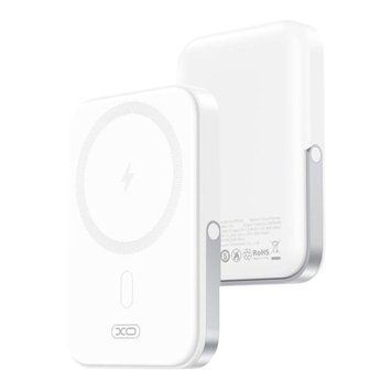 Power Bank XO PR242 PD20W Magnetic wireless 15W Type-C with U-shaped holder 5000mAh Білий 656-01509 фото