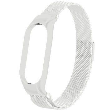 Ремінець Milanese Loop Design для Xiaomi Mi Band 8 / Band 9 (China) / 10 white 212-01628 фото