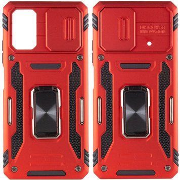 Ударостійкий чохол Camshield Army Ring для Xiaomi Poco X5 Pro 5G / Note 12 Pro 5G Red 777-05080 фото