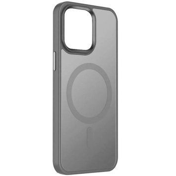 Чехол TPU+PC Metal Buttons with MagSafe Colorful для Apple iPhone 15 (6.1") Grey 555-03064 фото