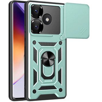 Ударостійкий чохол Camshield Serge Ring для Xiaomi Poco F6 Green 777-04339 фото