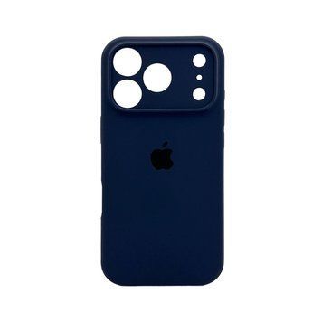 Силиконовый чехол с закрытой камерой для iPhone 17 Pro Max Dark Blue 666-04298 фото