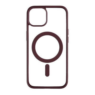 Силиконовый чехол Clear Color Case with MagSafe для iPhone 15 Plus Бордовый 214-00437 фото