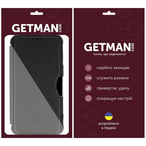 Кожаный чехол-книжка GETMAN Razor (PU) для Xiaomi Redmi 13C / Poco C65 Black 777-07695 фото