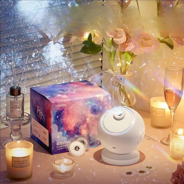Проектор-нічник Meteor E25 with Bluetooth + 6 discs 2400 mAh White 656-03939 фото