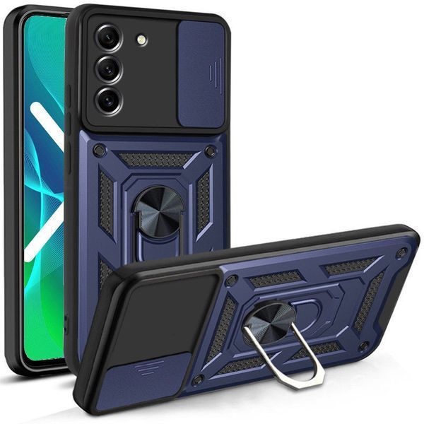Ударопрочный чехол Camshield Serge Ring для Samsung Galaxy S21 FE Blue 777-04461 фото
