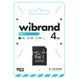 Карта памяти microSDHC Wibrand 4Gb class 4 (adapter SD) WICDC4/4GB-A фото 2