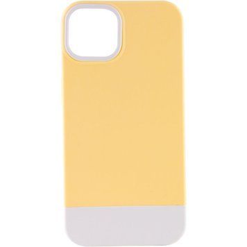 Чохол TPU+PC Bichromatic для Apple iPhone 13 (6.1") Creamy-yellow / White 555-03997 фото