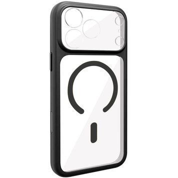 Чехол TPU+PC GETMAN Moon Clear with MagSafe для Apple iPhone 17 Pro Max (6.9") Black 656-08328 фото