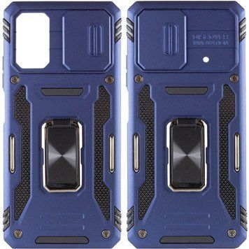 Ударостійкий чохол Camshield Army Ring для Xiaomi Poco X5 Pro 5G / Note 12 Pro 5G Navy Blue 777-05081 фото