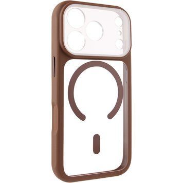 Чехол TPU+PC GETMAN Moon Clear with MagSafe для Apple iPhone 17 Pro (6.3") Brown 656-08404 фото
