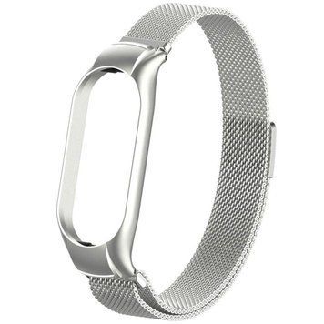 Ремінець Milanese Loop Design для Xiaomi Mi Band 8 / Band 9 (China) / 10 Silver 212-01629 фото