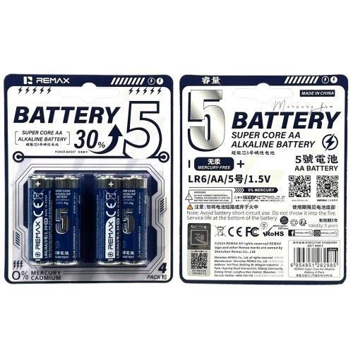 Батарейка REMAX Super Core LR6/AA Alkaline Battery (4шт) 6954851262985 фото