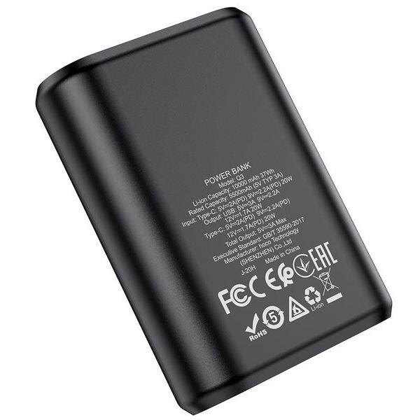 Портативный аккумулятор Hoco Q3 Mayflower 10000mAh QC3.0&PD 20W Черный 216-00062 фото