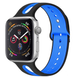 Силиконовый ремешок Sport для Apple Watch 42/44/45/49 mm Черно-синий 212-00405 фото 1