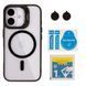 Чохол TPU+PC+Metal Stand Case with MagSafe and Camera Lenses для iPhone 16 Black 214-03721 фото