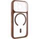 Чехол TPU+PC GETMAN Moon Clear with MagSafe для Apple iPhone 17 Pro (6.3") Brown 656-08404 фото