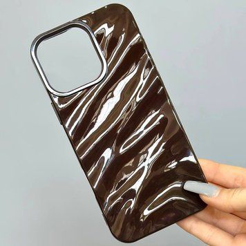 Чехол 3D Wavy Pattern Case для iPhone 14 Pro Brown 208-04948 фото