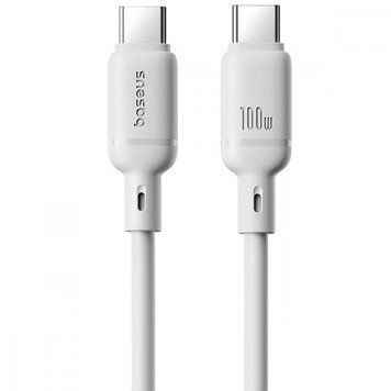 Кабель Baseus Silky Series Fast Charging Type-C to Type-C 100W (1m) White P10377704213-00 фото