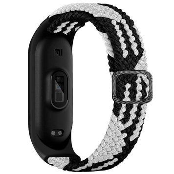Ремешок для Xiaomi Mi Band 3/4/5/6/7 Elastic Adjustment Black/White 212-02462 фото
