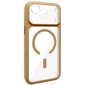 Чехол TPU+PC GETMAN Moon Clear with MagSafe для Apple iPhone 17 Pro Max (6.9") Brown 656-08329 фото