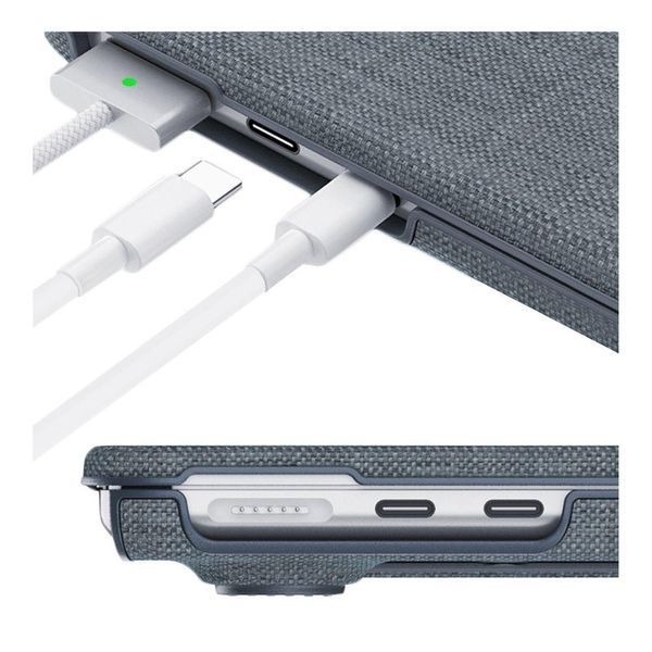 Накладка PC+Fabric AMO-TRI для MacBook Pro 16" 2024/2023/2021 (A2485/A2780/A2991) Grey 777-07749 фото