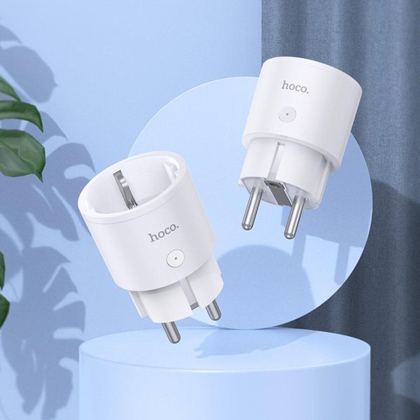 Смарт розетка HOCO AC16 Veloz smart socket(EU/GER) White 656-00206 фото