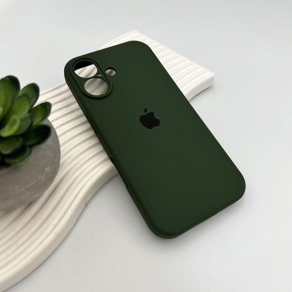 Силиконовый чехол с закрытой камерой для iPhone 17 Dark Green 666-04200 фото