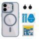 Чохол TPU+PC+Metal Stand Case with MagSafe and Camera Lenses для iPhone 16 Blue 214-03722 фото