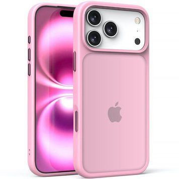 TPU+PC чохол Metal Buttons для Apple iPhone 17 Pro (6.3") Pink 777-07998 фото