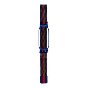 Ремешок для Xiaomi Mi Band 5/6 Milanese Loop Color Blue Red 212-02513 фото