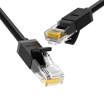 Кабель UGREEN NW102 Cat 6 U/UTP Lan Flat Cable 15m (Black)(UGR-50180) UGR-50180 фото