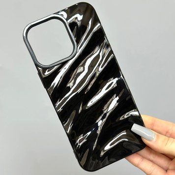 Чехол 3D Wavy Pattern Case для iPhone 14 Pro Black 208-04949 фото