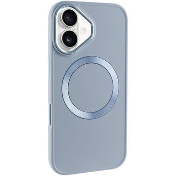 TPU чехол Bonbon Metal Style with Magnetic Fit для Apple iPhone 16 (6.1") Голубой / Mist Blue ILSO-00000074337-3 фото