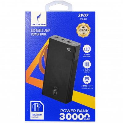 Універсальна мобільна батарея Power Bank SkyDolphin SP07 30000 mAh Чорна 216-00108 фото