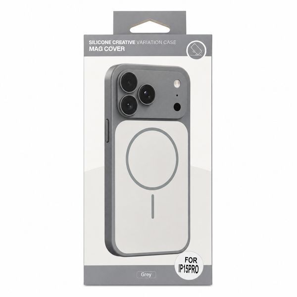 Чохол Silicone Creative Variation Case MAG COVER дизайн 17 Pro для Apple iPhone 15 Pro Lavender Grey 666-05293 фото