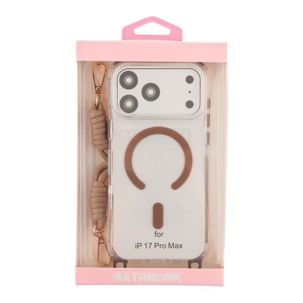 Чехол TPU+PC LanyardCase with MagSafe для iPhone 17 Pro Max Desert Gold 2020000499800 фото