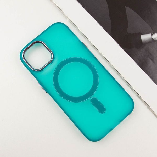Чехол TPU+PC Lily with MagSafe для Apple iPhone 13 (6.1") Green 214-03627 фото